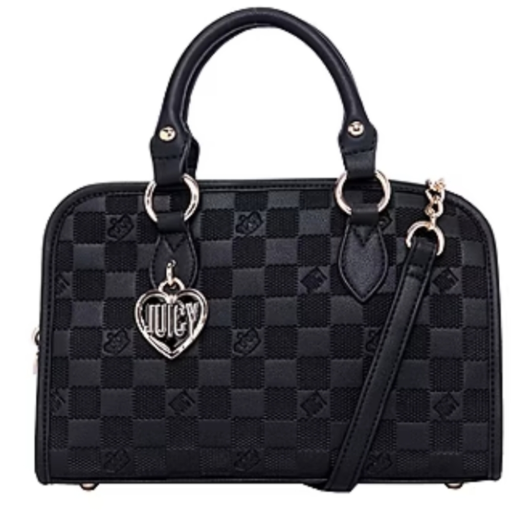 Juicy By Juicy Couture Checkmate Satchel & matching zip around wallet NWT. 2 Set - Picture 2 of 16